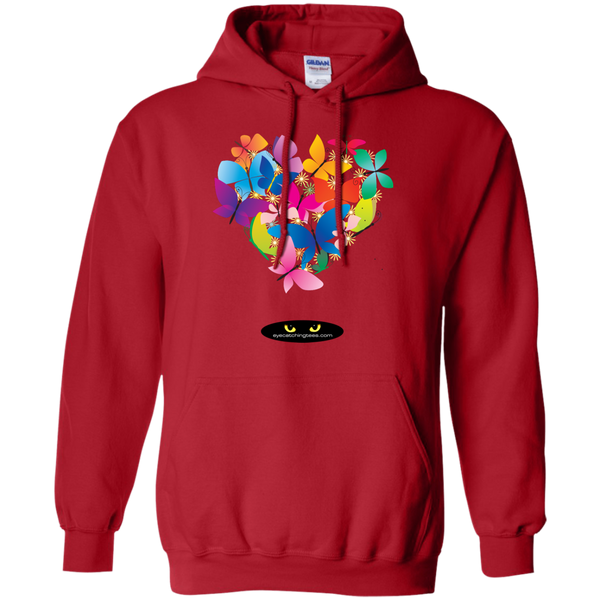 Heart Shaped Butterflies - Pullover Hoodie